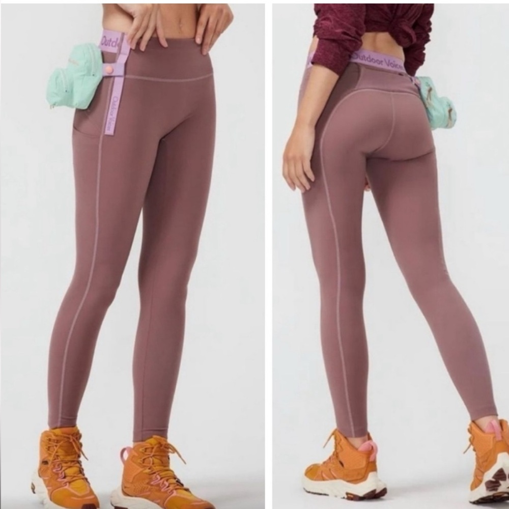 Outdoor Voices Snacks 7/8 Legging in Deep Taupe, size S